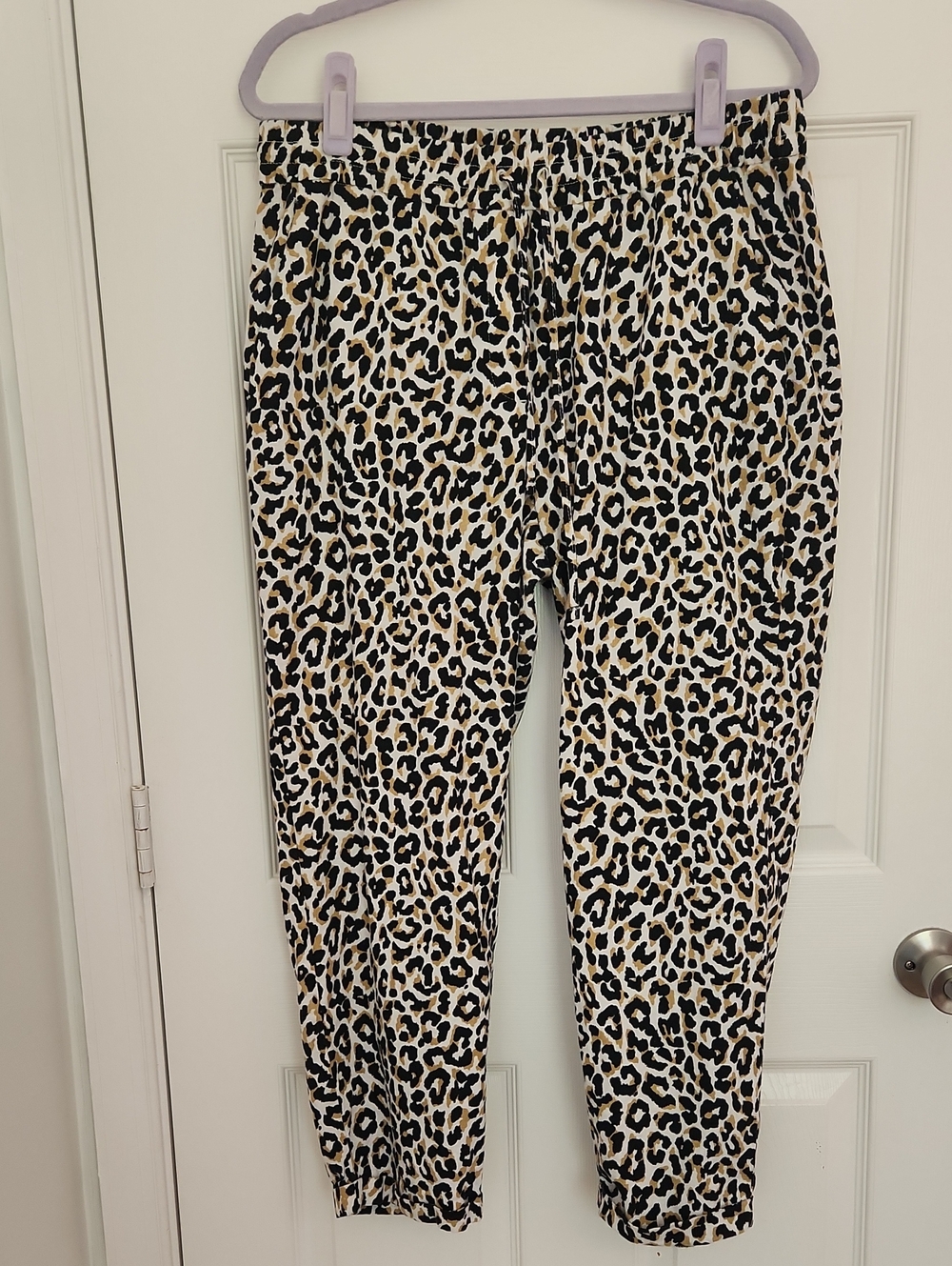 Travel Vacation Resortwear J. Crew Leopard-Print Linen Cotton Pull-On Joggers